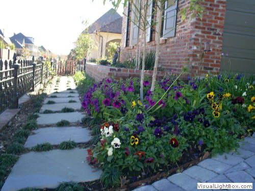 pavers through garden